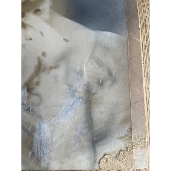 Antique Portrait Of Serious Young Boy Framed Photograph With Distressed Corners - Picture 5 of 8